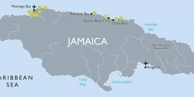 Kaart van jamaica luchthavens