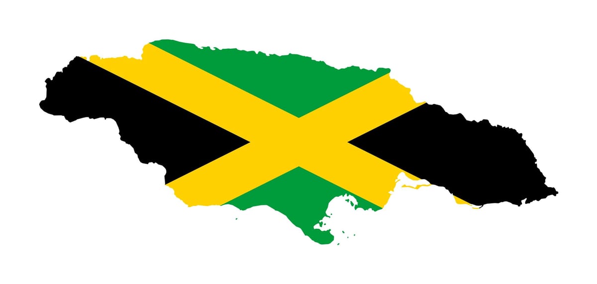 Kaart van jamaica vector