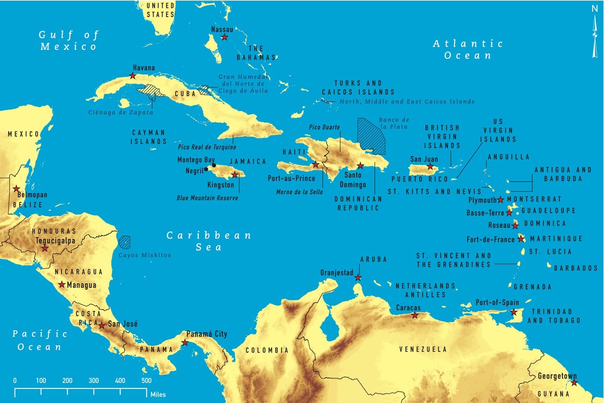 Kaart van jamaica snorkelen