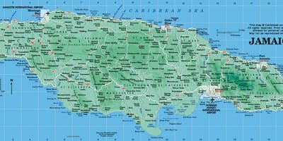 Geografische kaart van jamaica