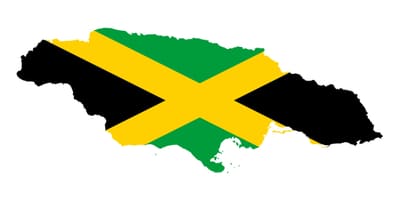 Kaart van jamaica vector