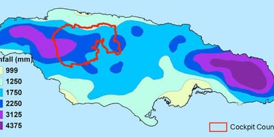 Kaart van jamaica klimaat