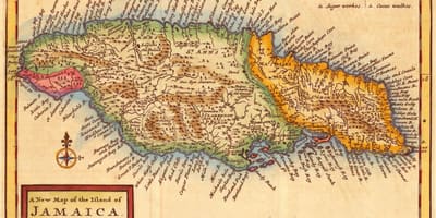 Kaart van het oude jamaica